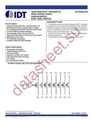 IDTQS32245QG8 datasheet  